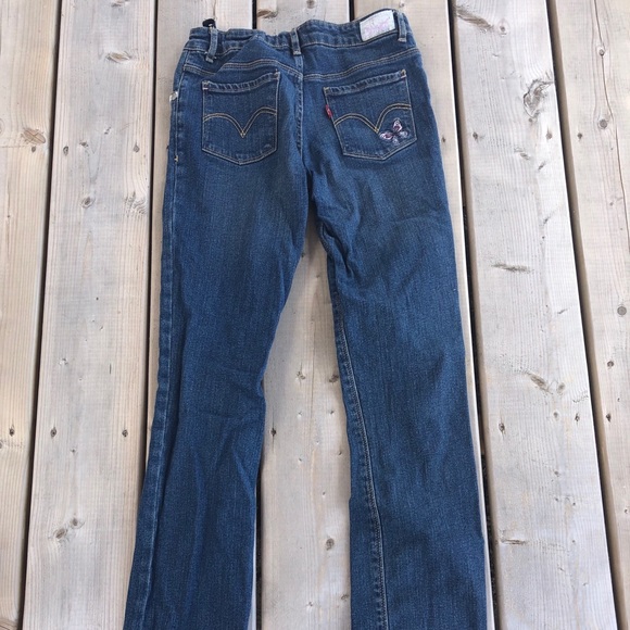 Levi’s Slim Straight Butterfly Embroidered Jeans - Picture 3 of 6